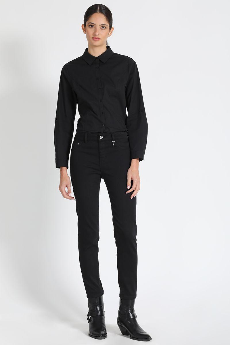 Jeans Skinny Básico Negro Liola-0