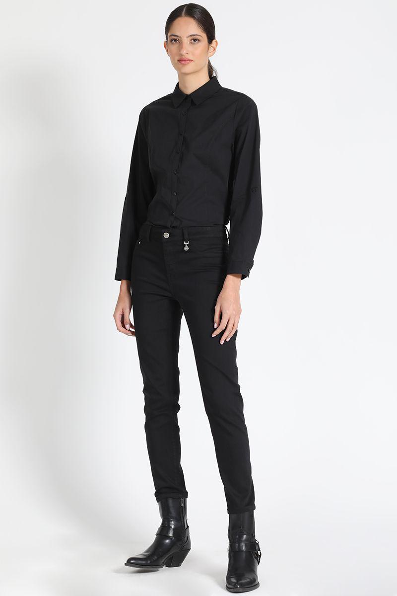 Jeans Skinny Básico Negro Liola-1