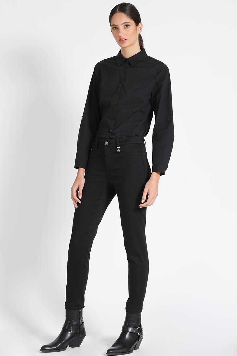 Jeans Skinny Básico Negro Liola-5