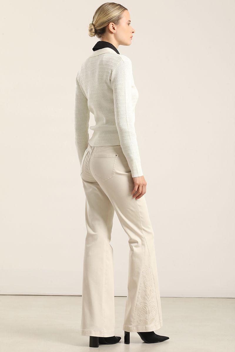 Jeans Color Flare, Bordado, Masilla Liola-4