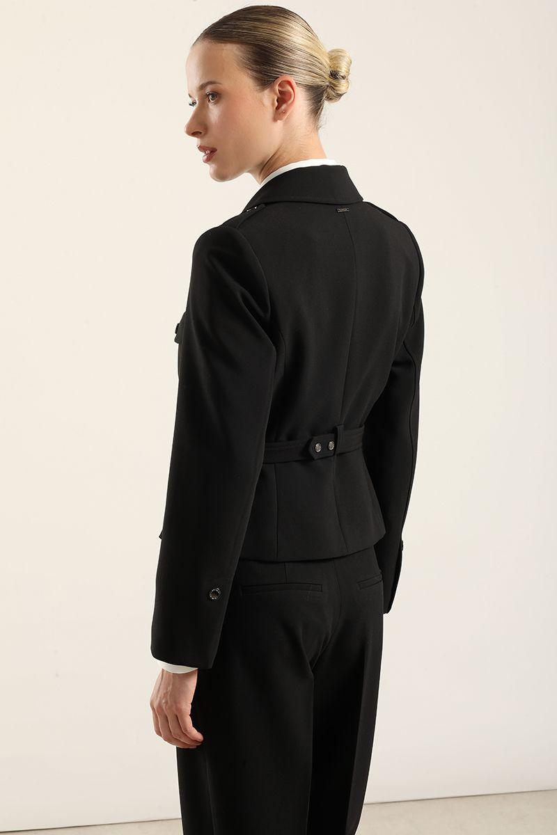 Chaqueta bolsillos cargo, negro Liola-3