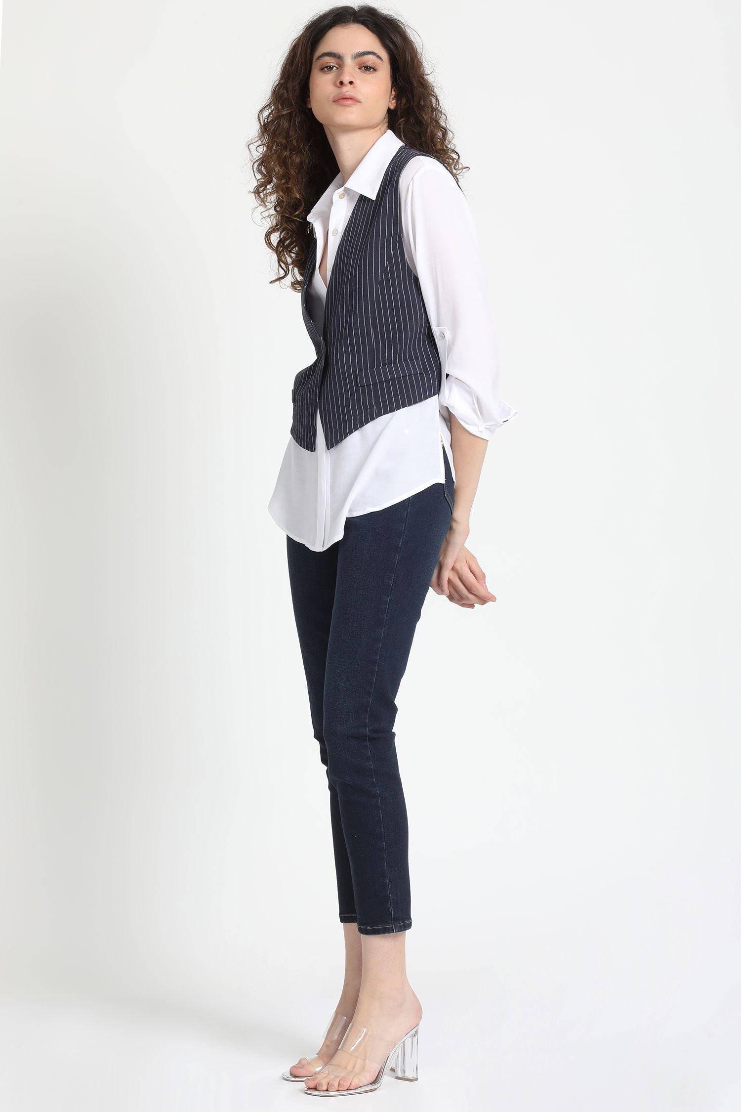 Chaleco Sastre Listado, Azul Liola-3