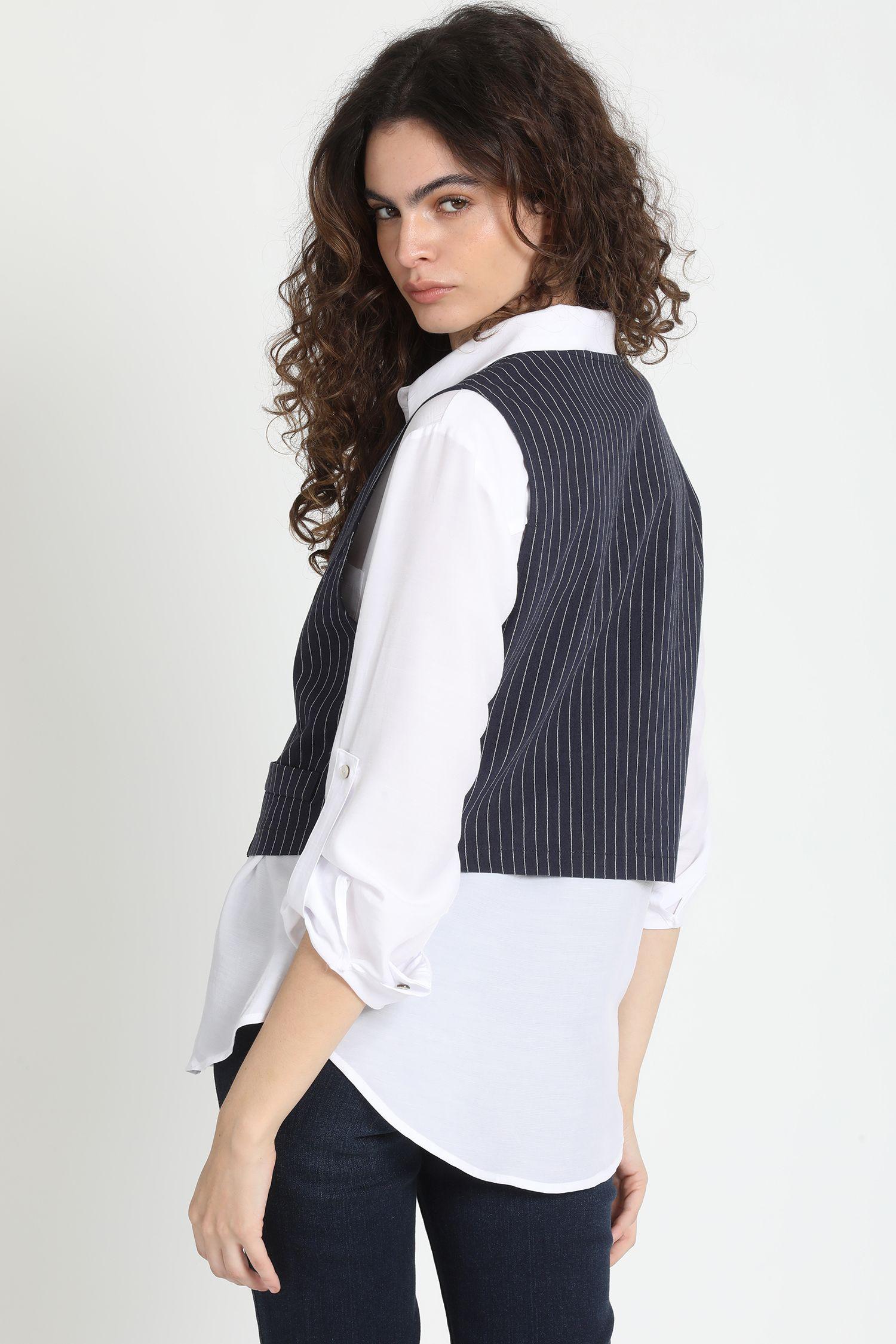 Chaleco Sastre Listado, Azul Liola-4