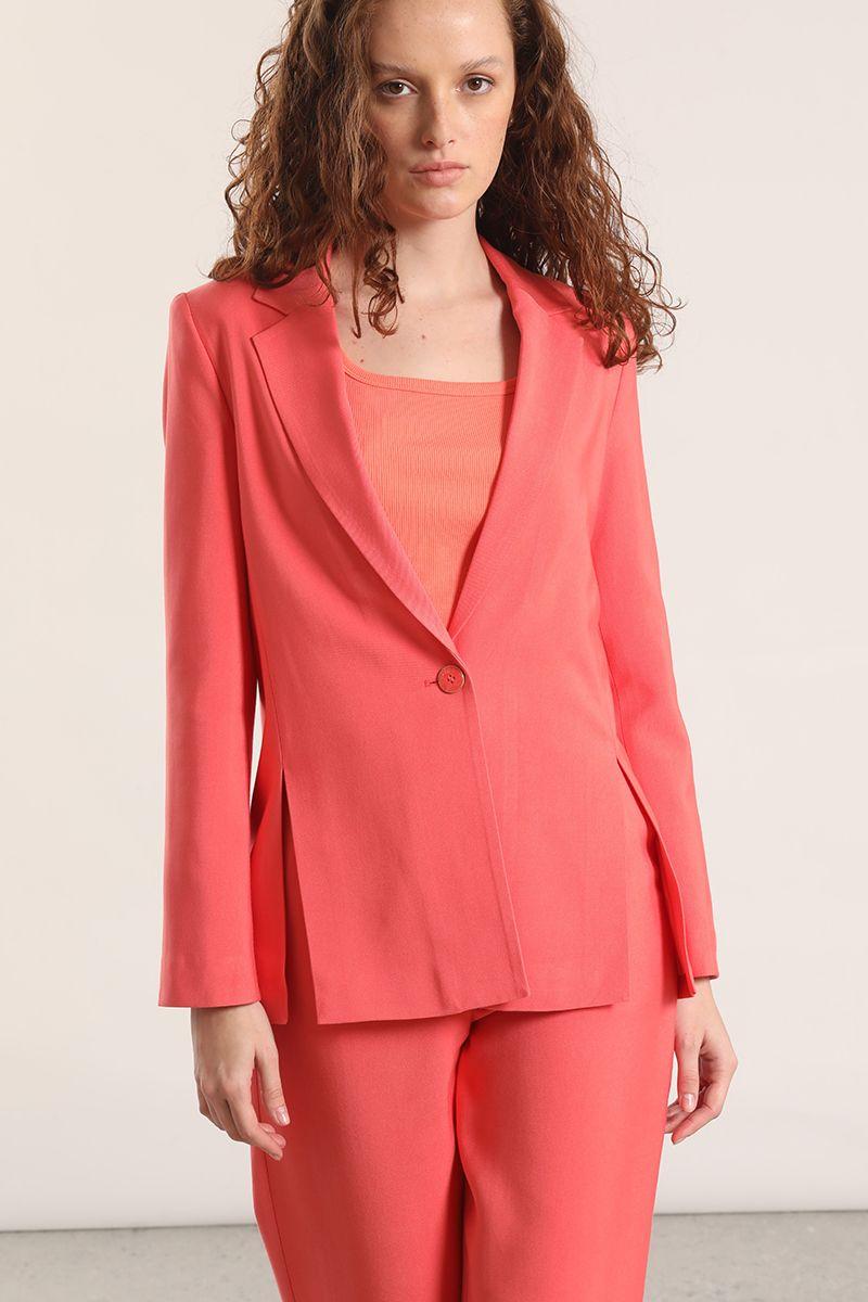 Blazer con abertura Liola mujer coral-2