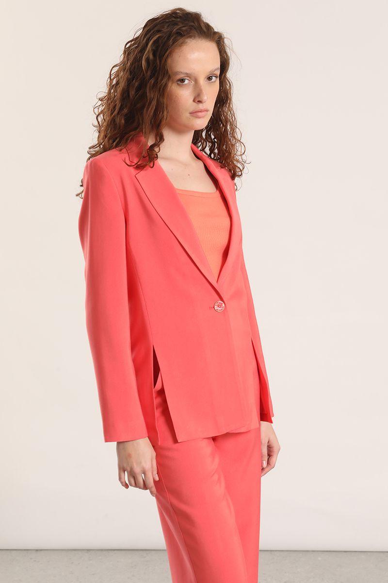 Blazer con abertura Liola mujer coral-3