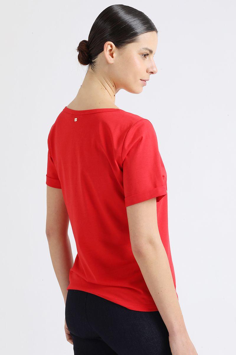 Polera Texto, Y Boton Marinero Rojo Liola-4