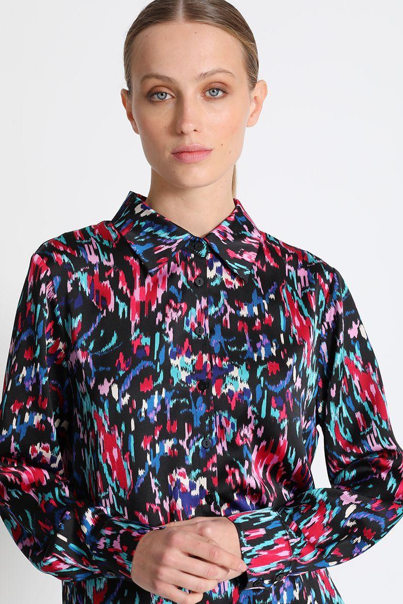 Blusa Camisera Estampada Multicolor Liola-0