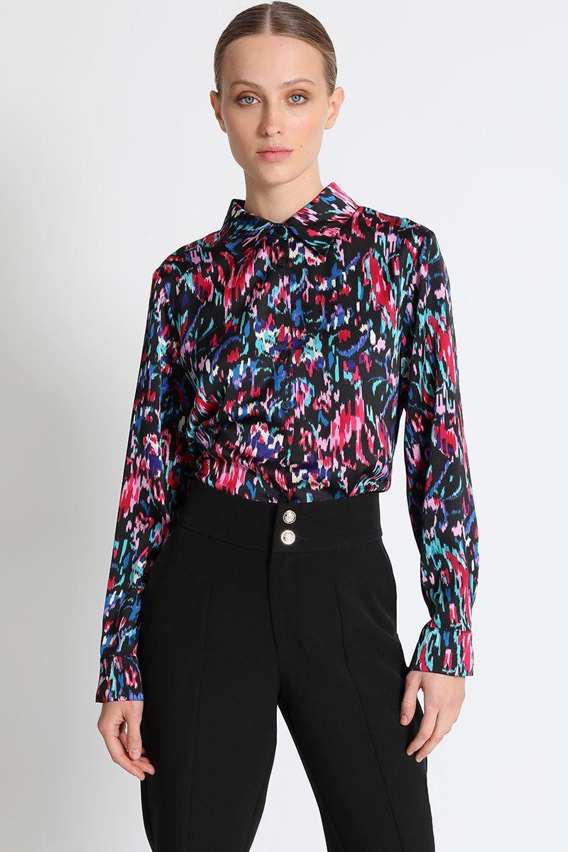 Blusa Camisera Estampada Multicolor Liola-5