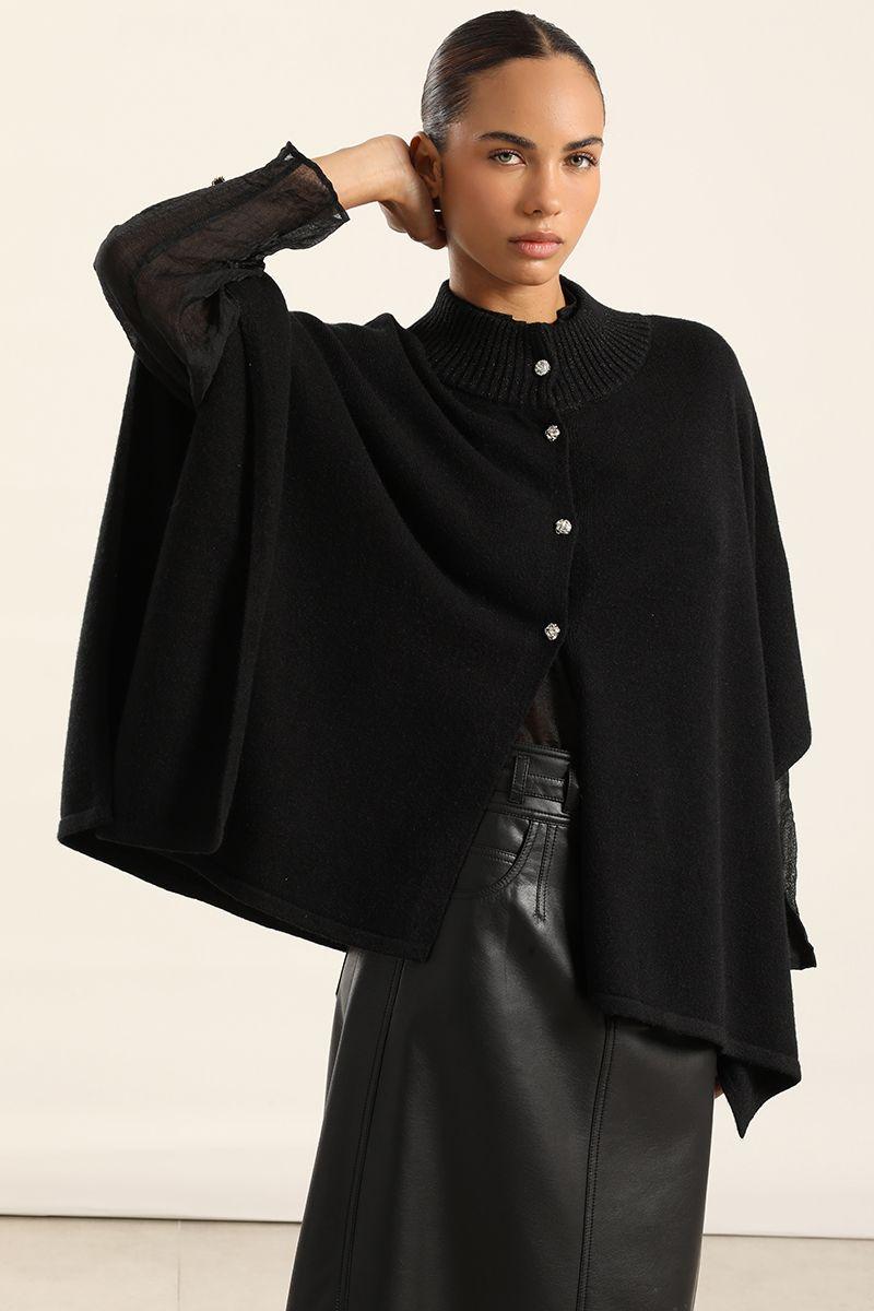 Capa Punto, Boton Joya, Negro Liola-0