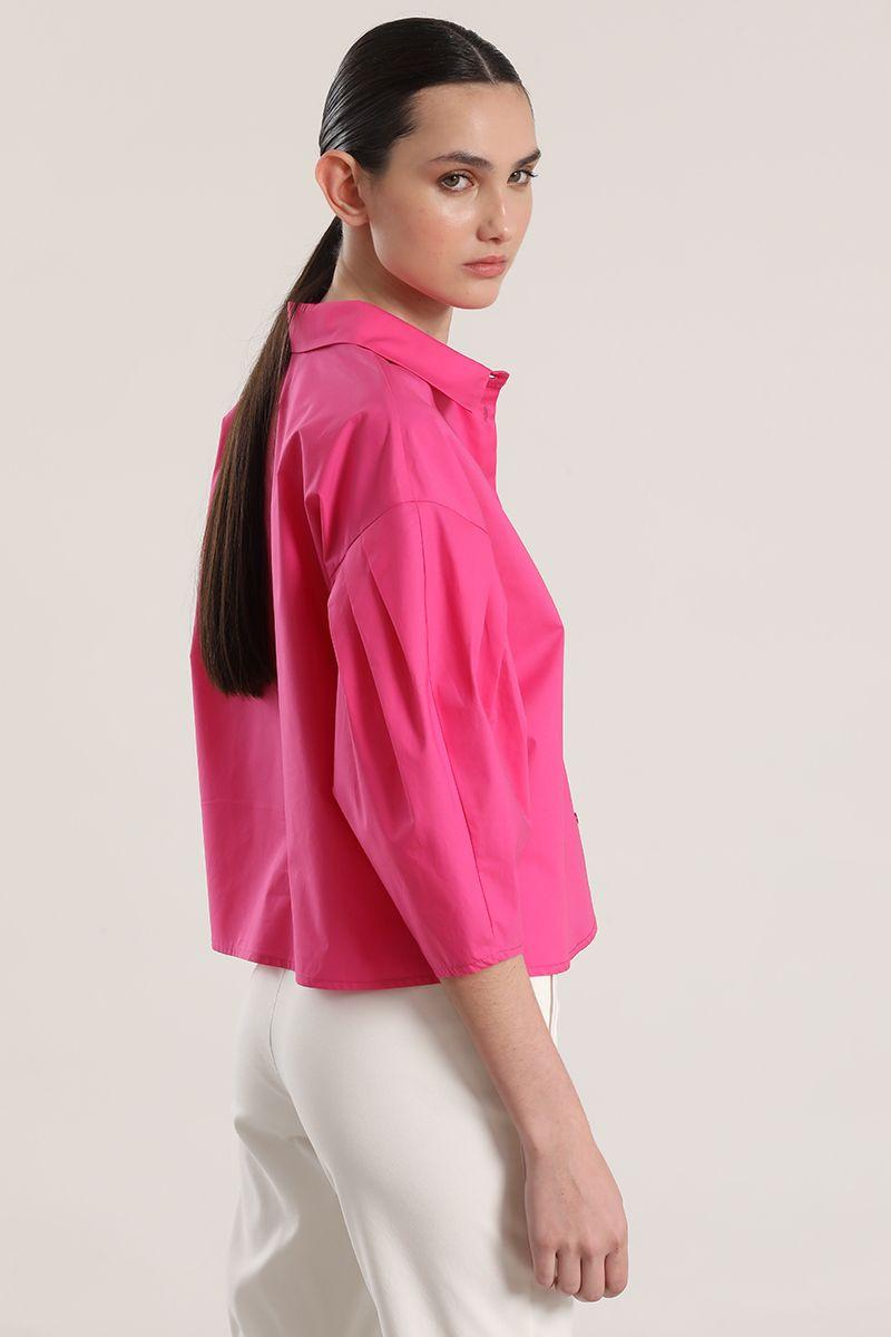 Blusa poplin Liola mujer fucsia-5
