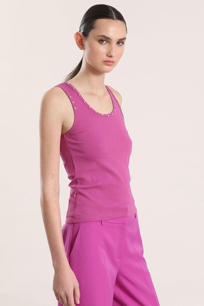 Top con tachas Liola mujer violeta-3