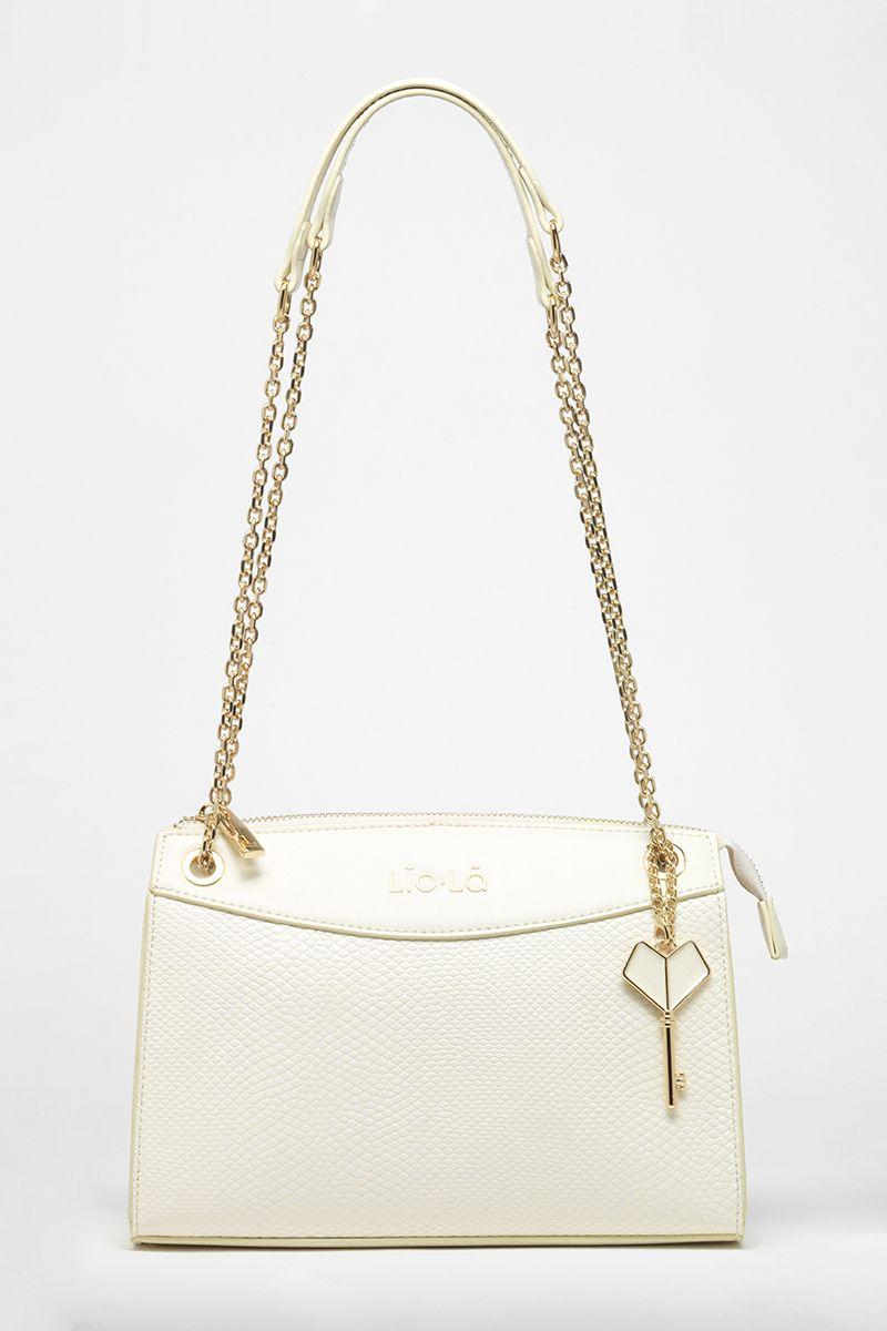 Cartera Efecto Cuero Mezcla Piton, Crudo Liola-0