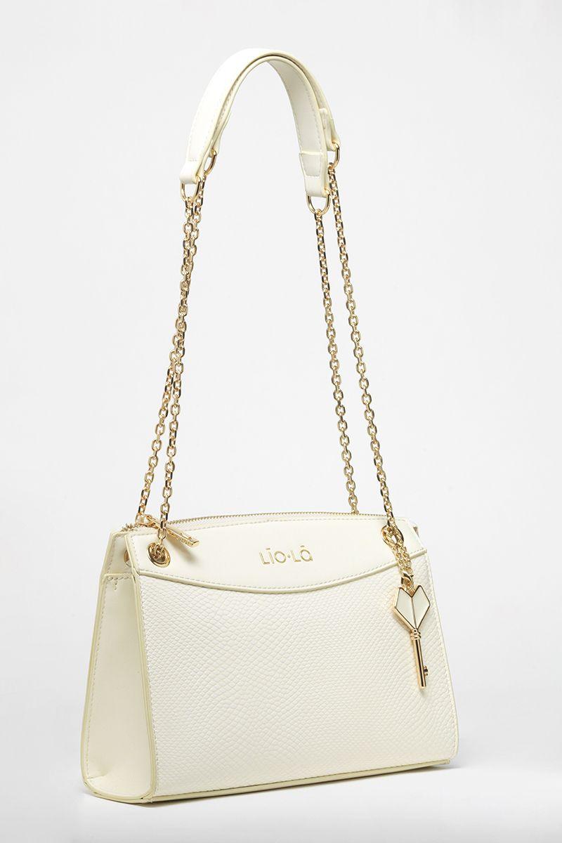 Cartera Efecto Cuero Mezcla Piton, Crudo Liola-2