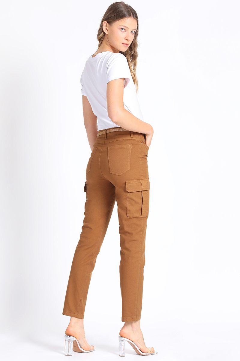 Pantalon Cargo Camel Liola-0
