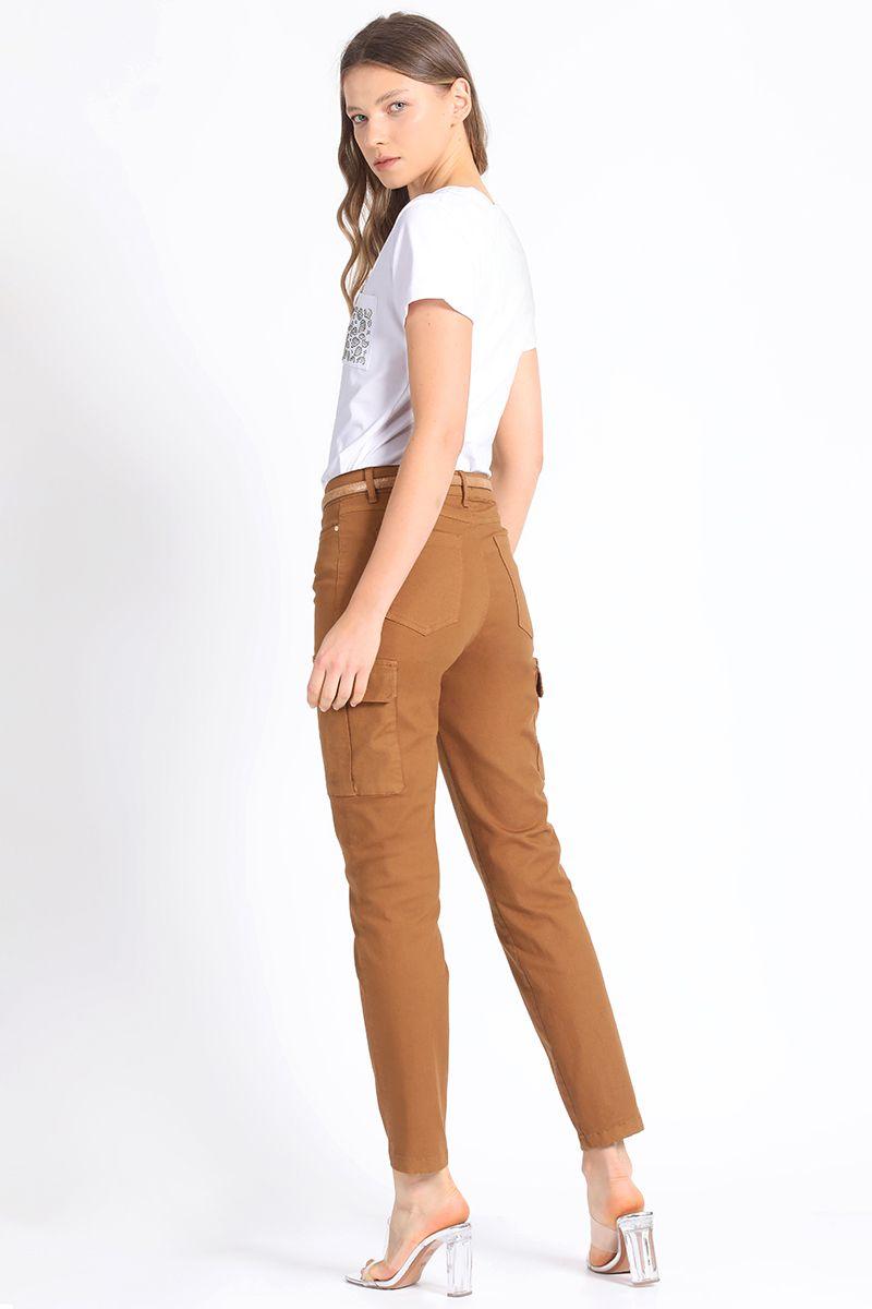 Pantalon Cargo Camel Liola-3
