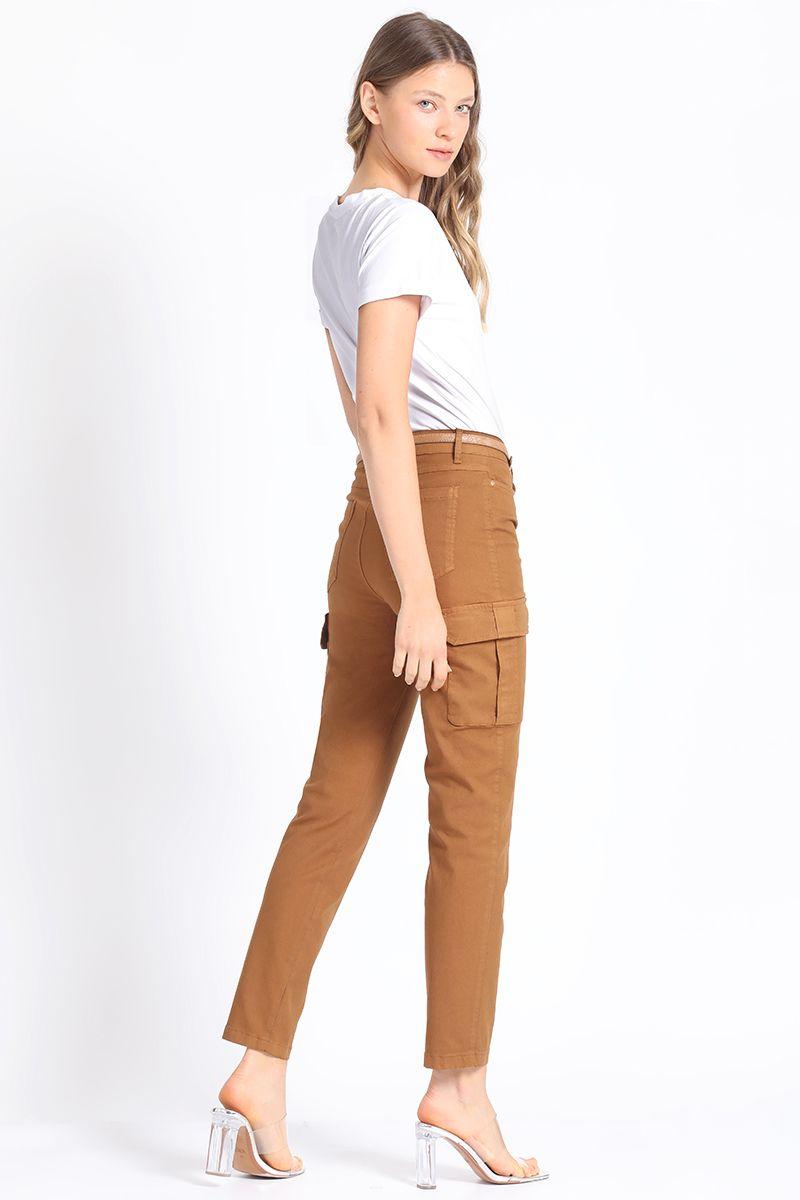 Pantalon Cargo Camel Liola-4
