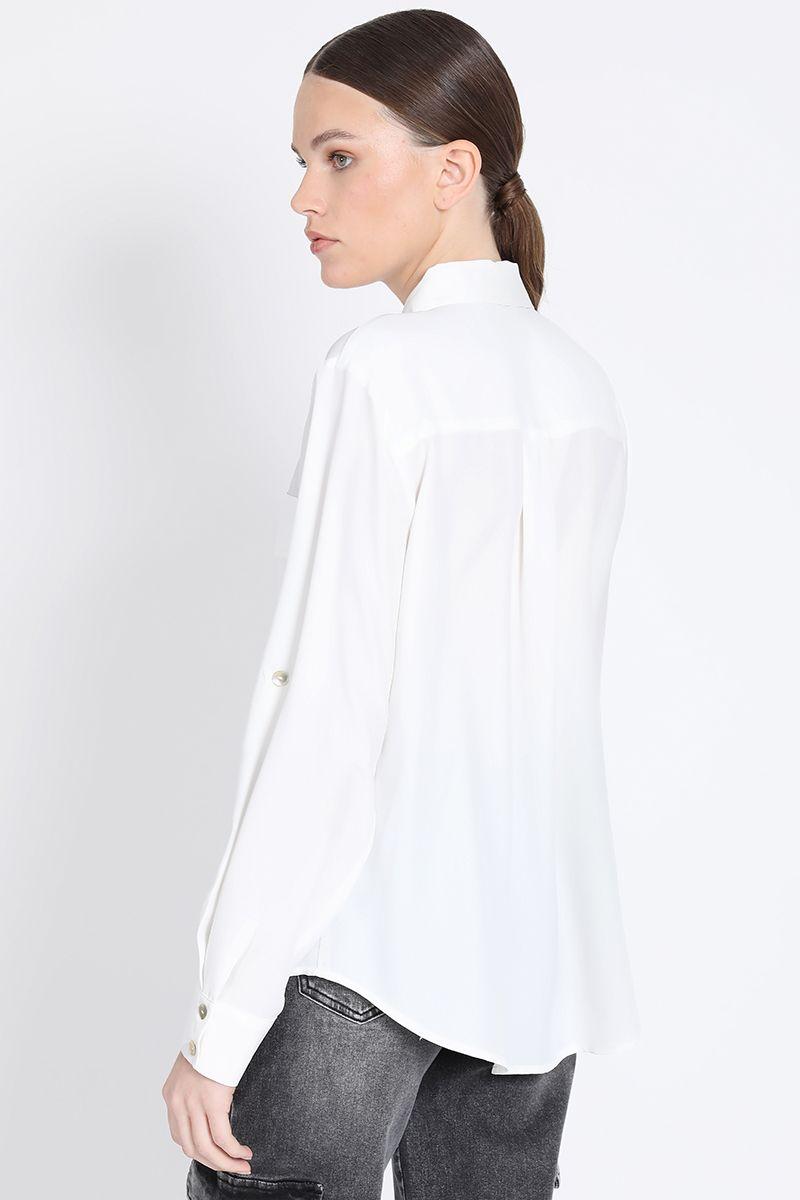 Blusa Bolsillos Cargo, Crudo Liola-5