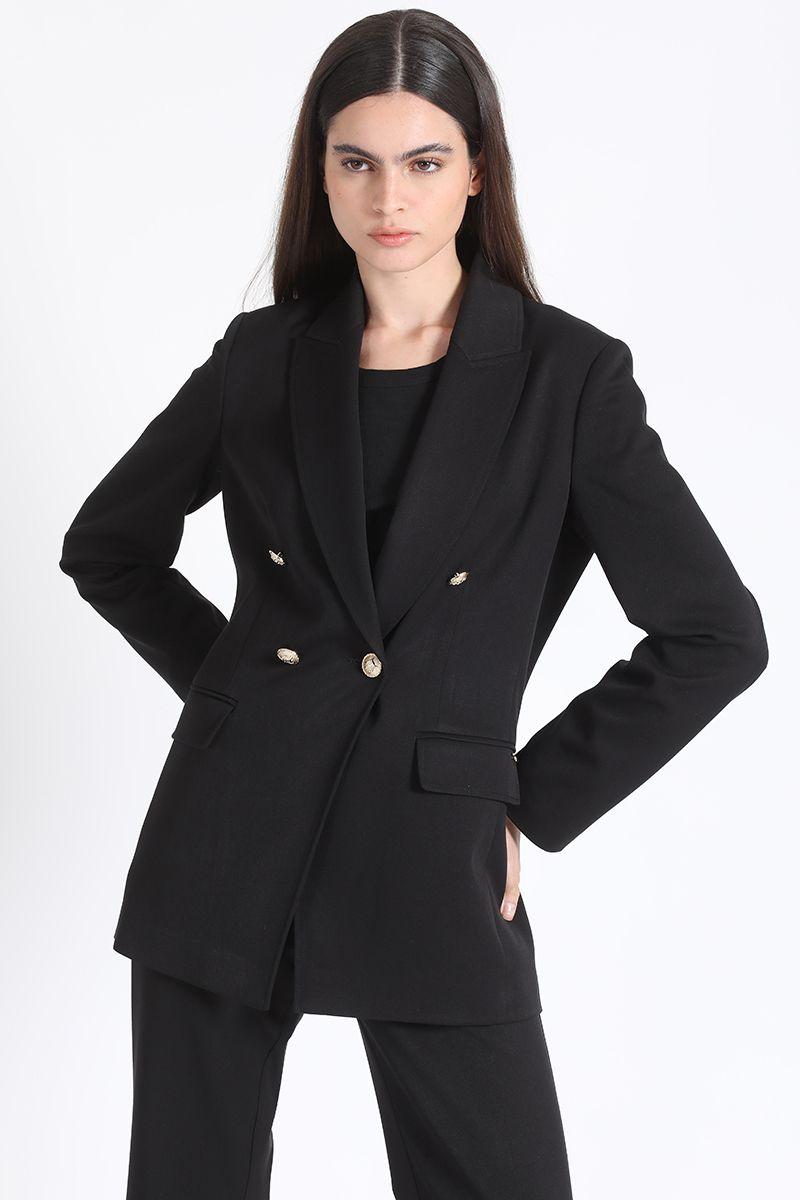 Blazer Cruzado Negro Liola-0