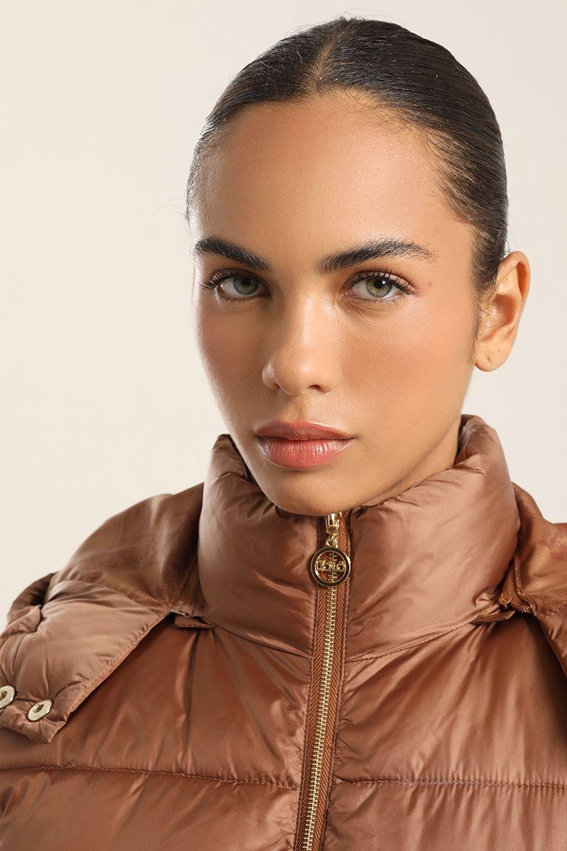 Parka Con Capucha Desmontable,Cafe Liola-2