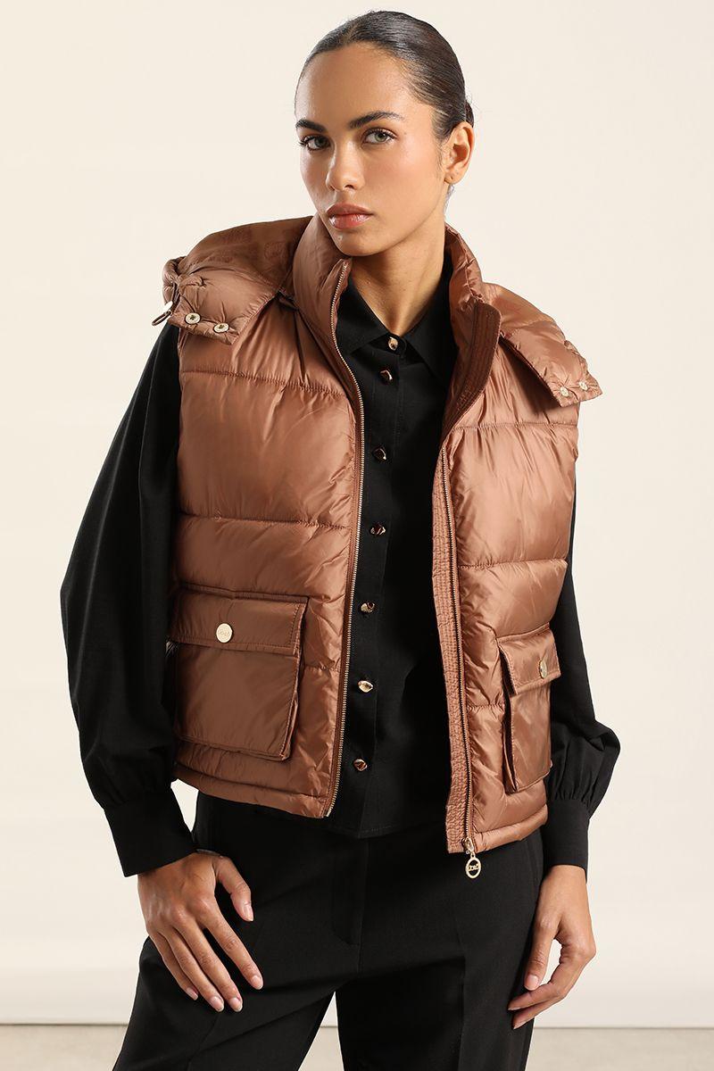 Parka Con Capucha Desmontable,Cafe Liola-4