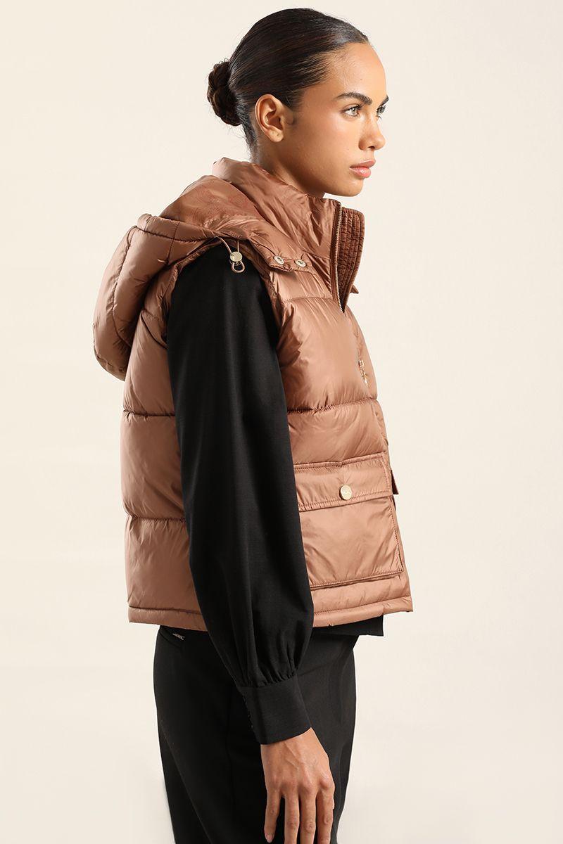 Parka Con Capucha Desmontable,Cafe Liola-5