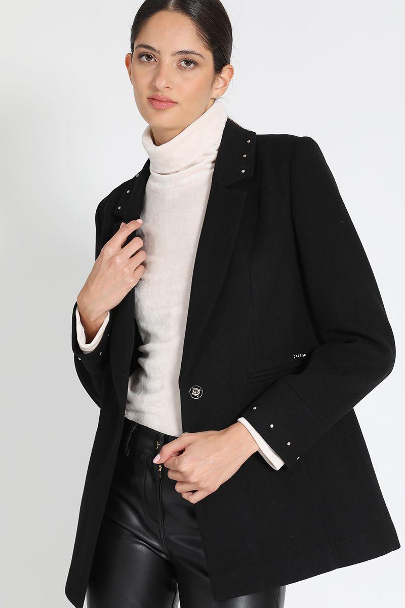 Blazer Largo Muflón Negro Liola-1