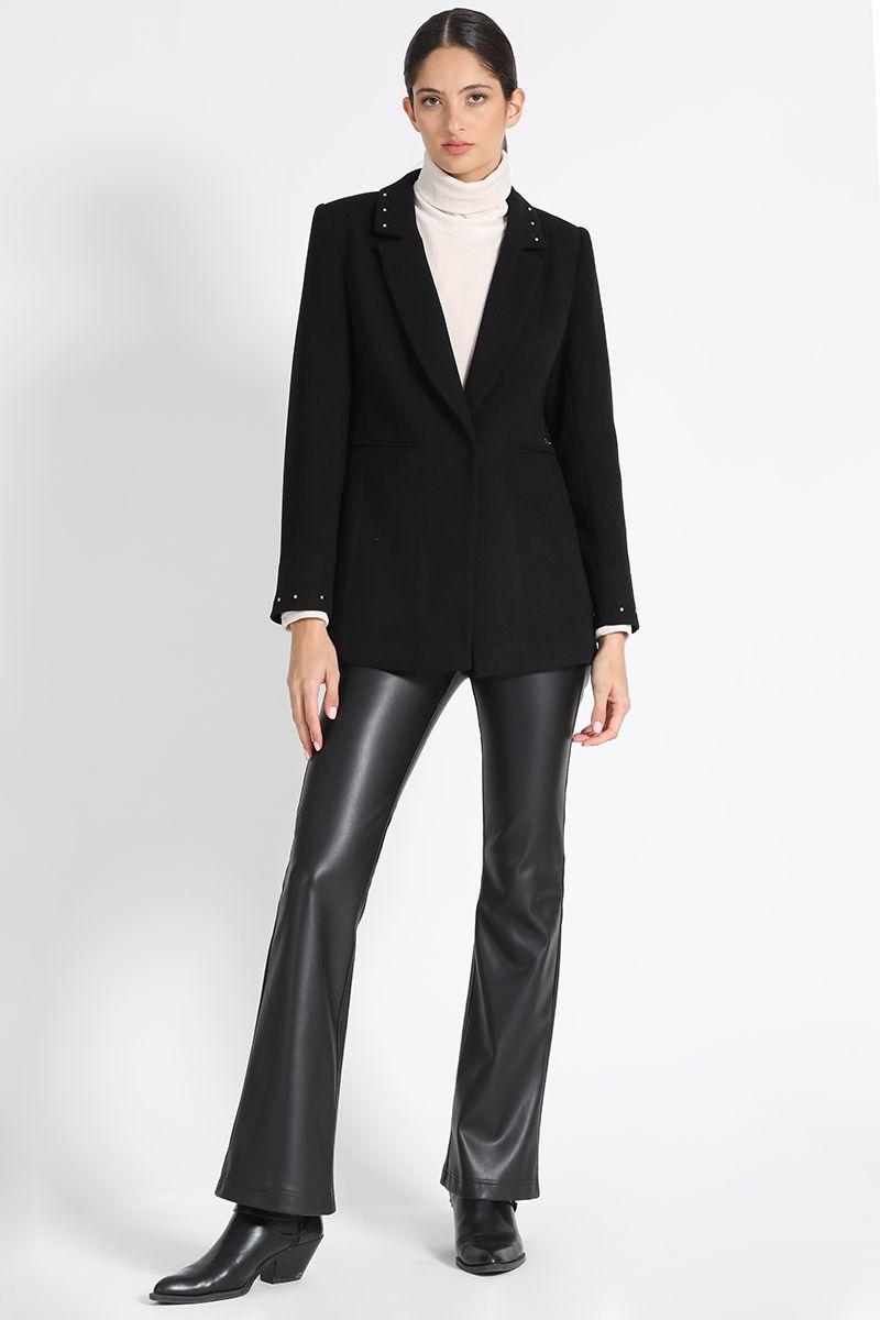 Blazer Largo Muflón Negro Liola-3