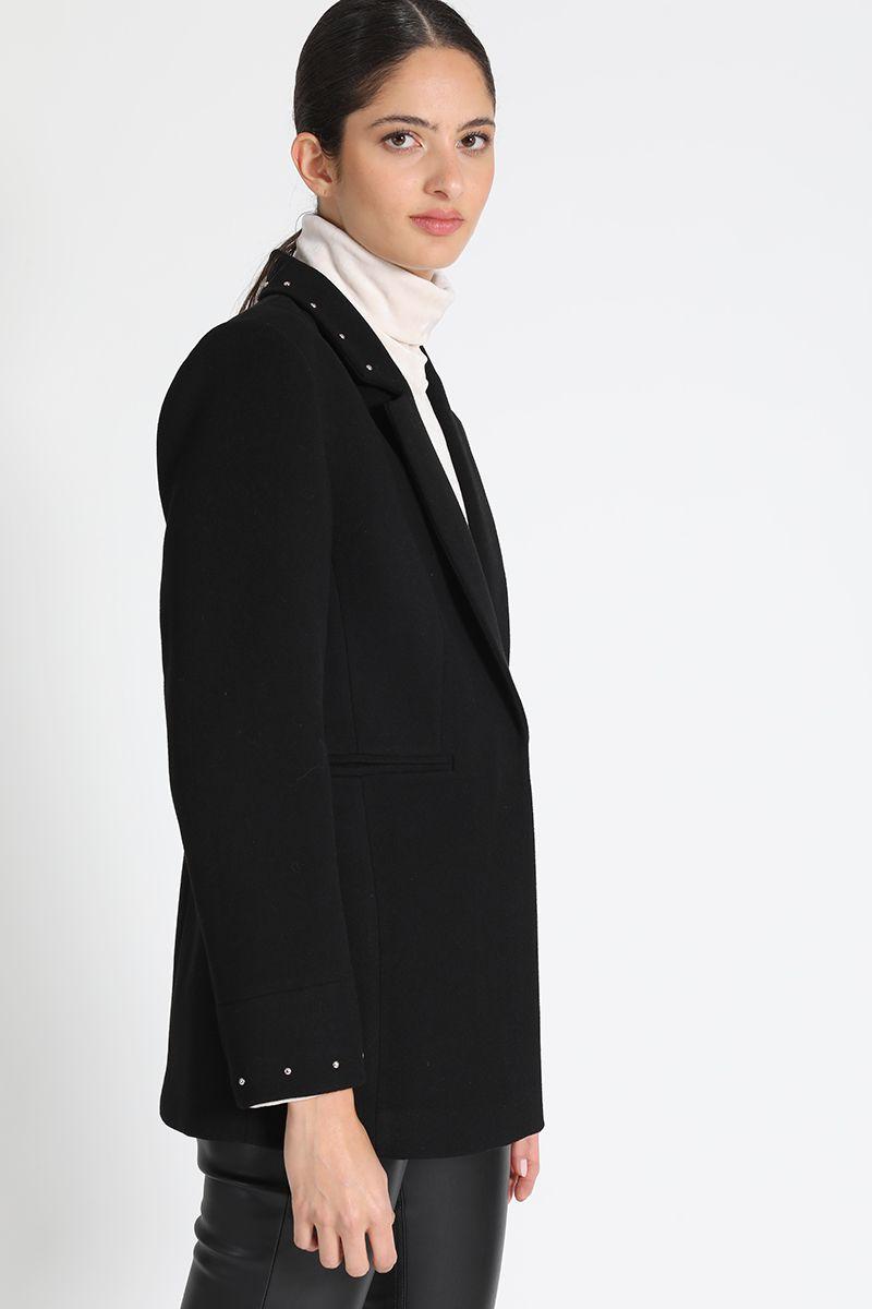 Blazer Largo Muflón Negro Liola-4