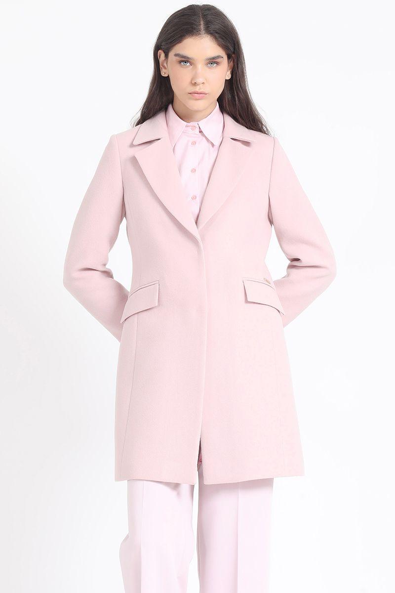 Abrigo Basico Forro Estampado, Muflon Rosa Liola-2