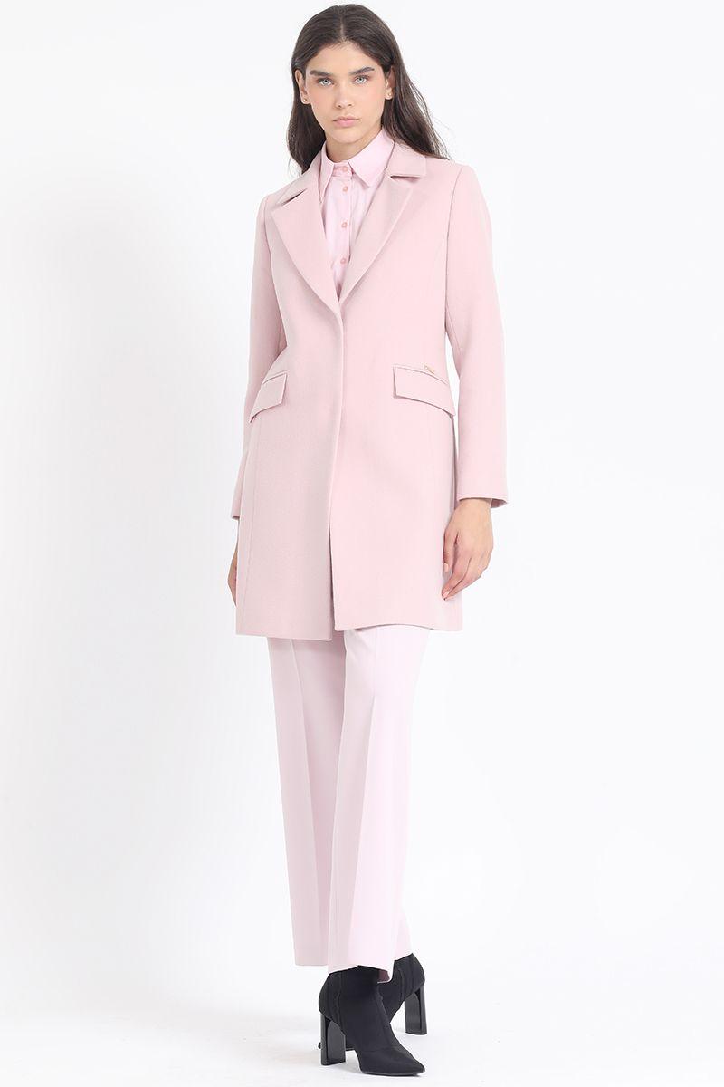 Abrigo Basico Forro Estampado, Muflon Rosa Liola-3