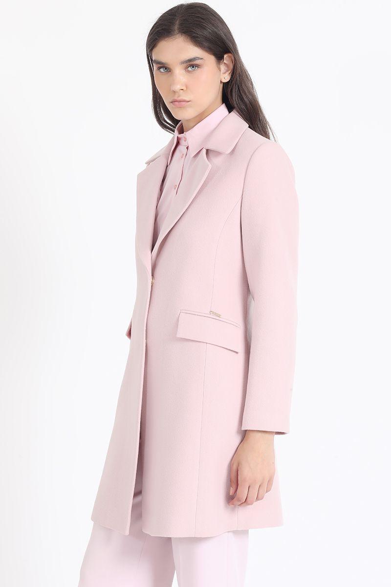 Abrigo Basico Forro Estampado, Muflon Rosa Liola-4