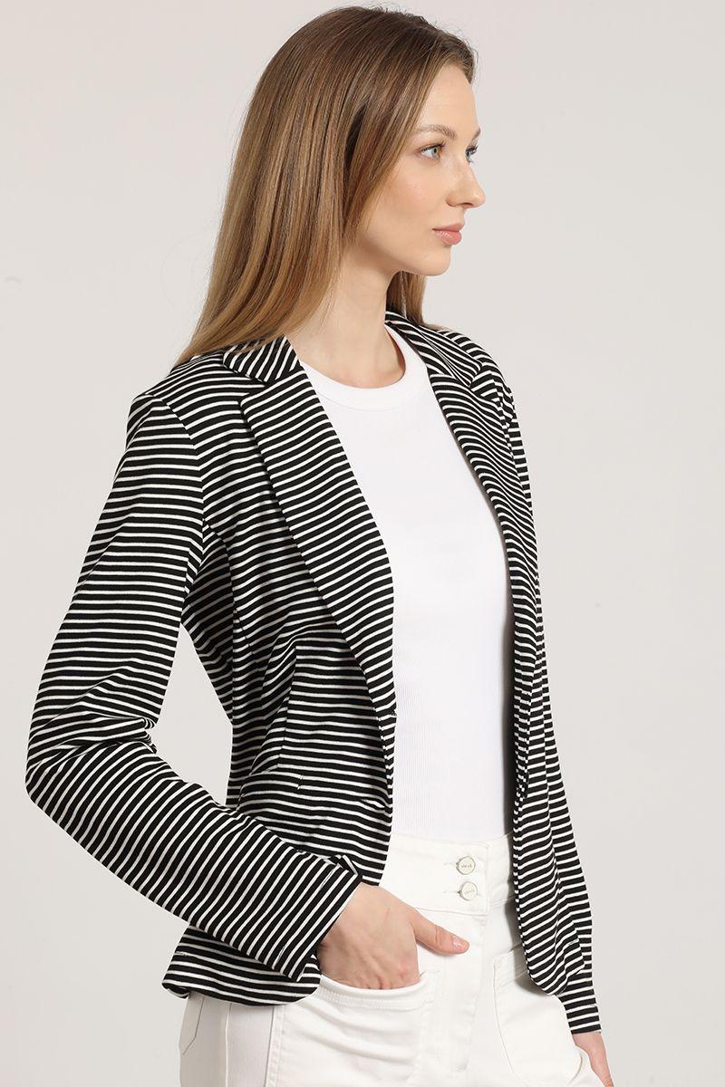 Blazer rayas Liola mujer negro-0