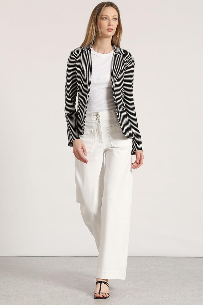 Blazer rayas Liola mujer negro-3