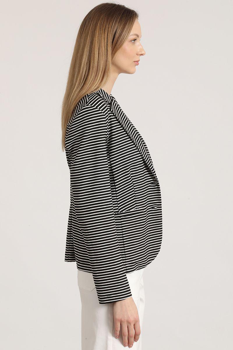 Blazer rayas Liola mujer negro-4