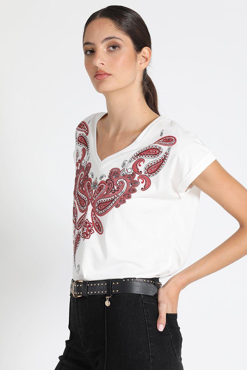 Polera Blanca Con Estampado Liola-3