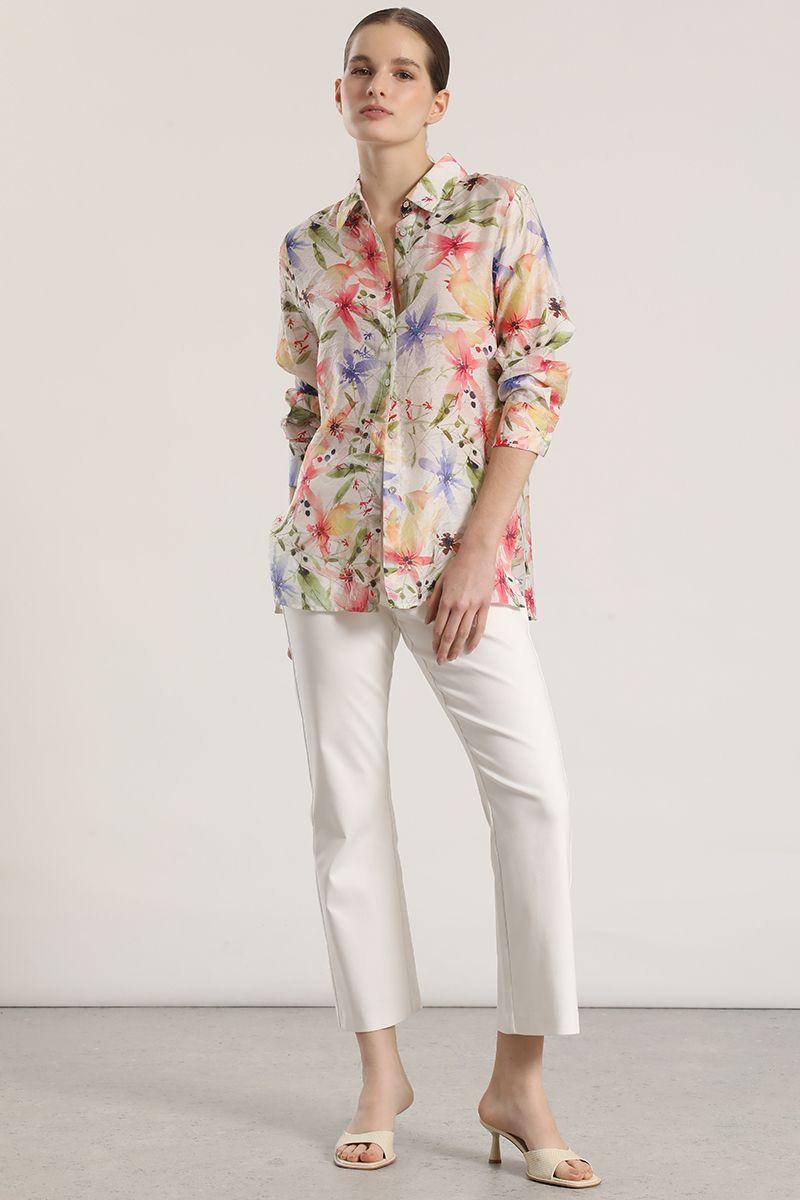 Blusa voile estampado Liola mujer crudo-5