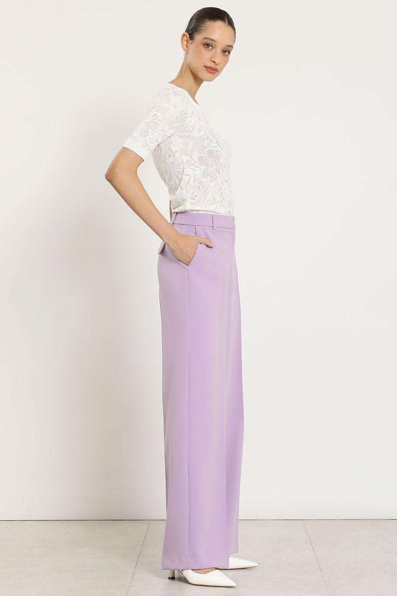 Pantalon ancho con cadena, lila Liola-4