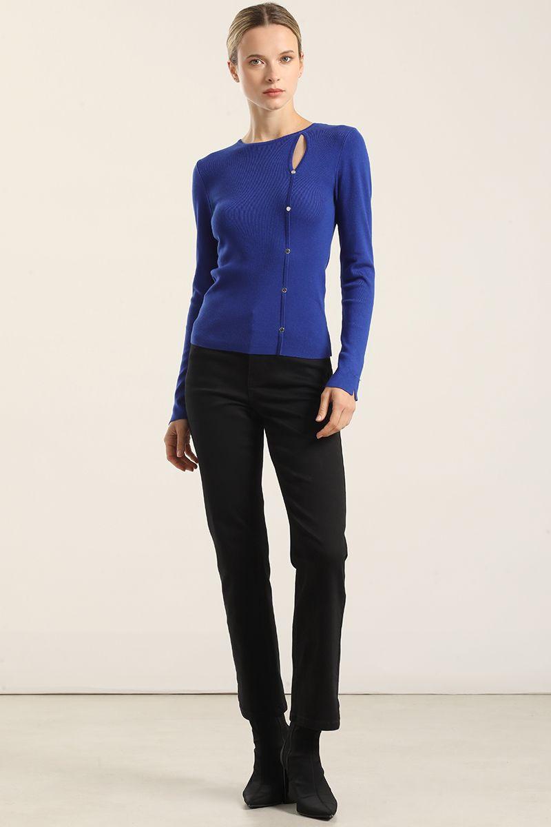 Jersey Punto Abertura Asimetrica, Azulino Liola-3