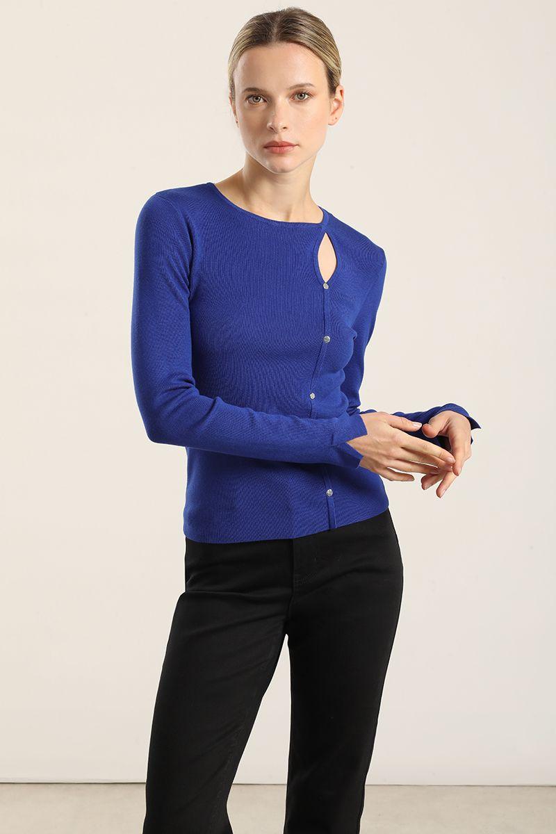 Jersey Punto Abertura Asimetrica, Azulino Liola-4