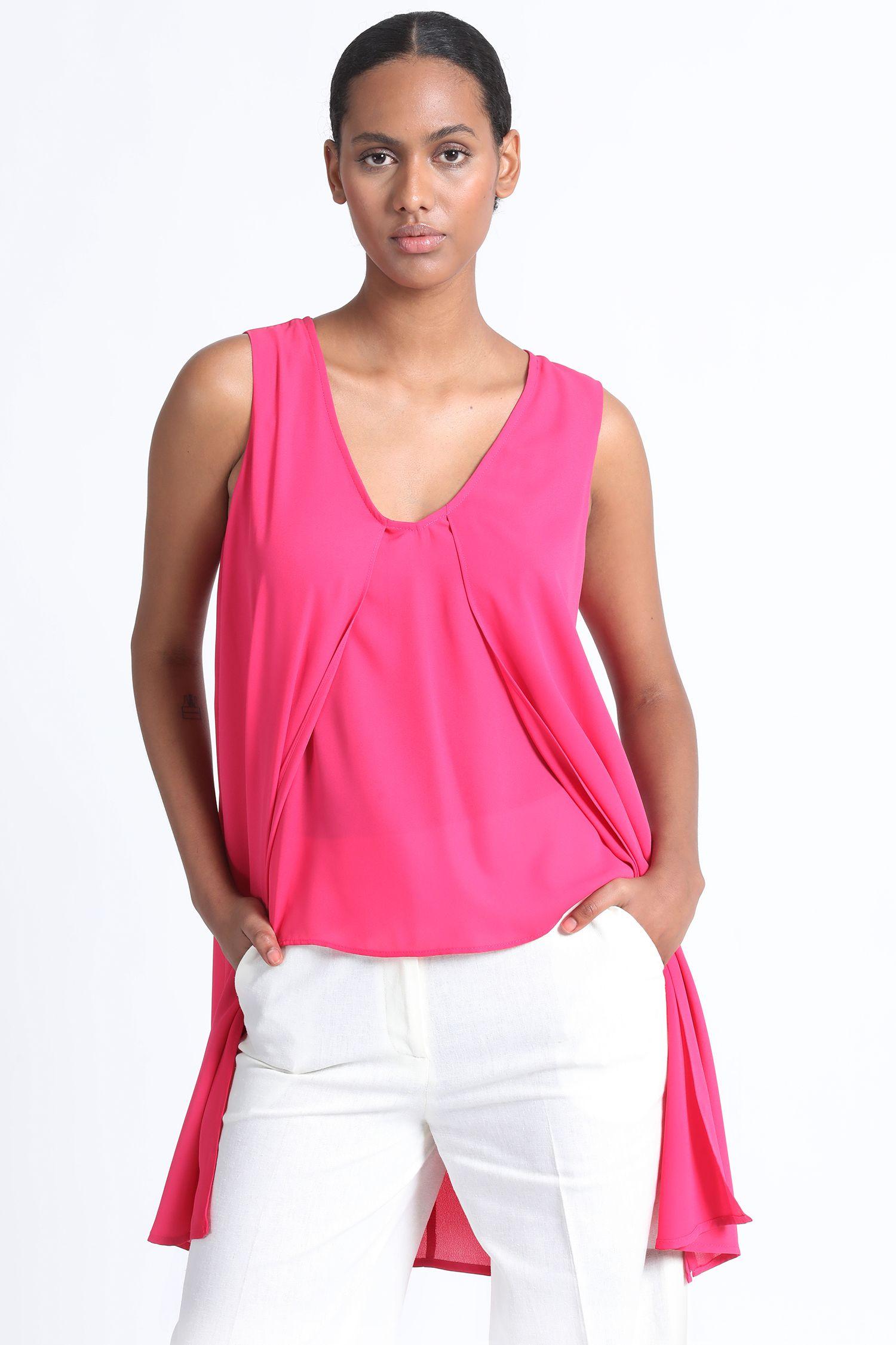 Blusa Doble Capa Fucsia Liola-1