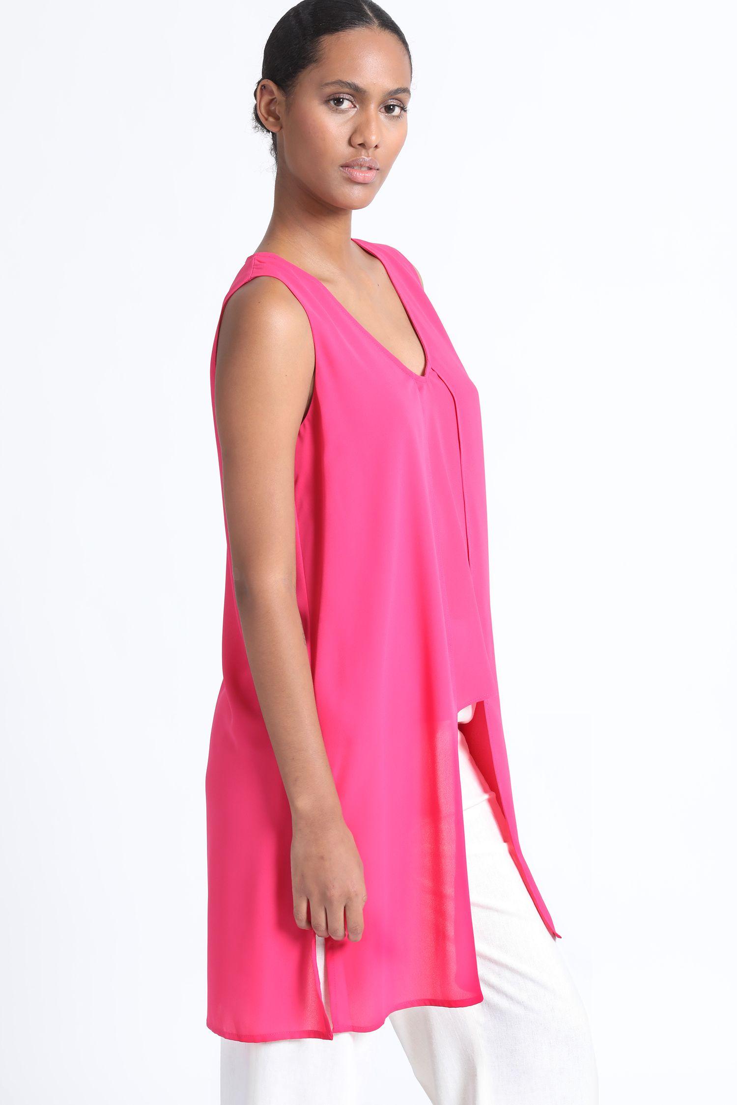 Blusa Doble Capa Fucsia Liola-2