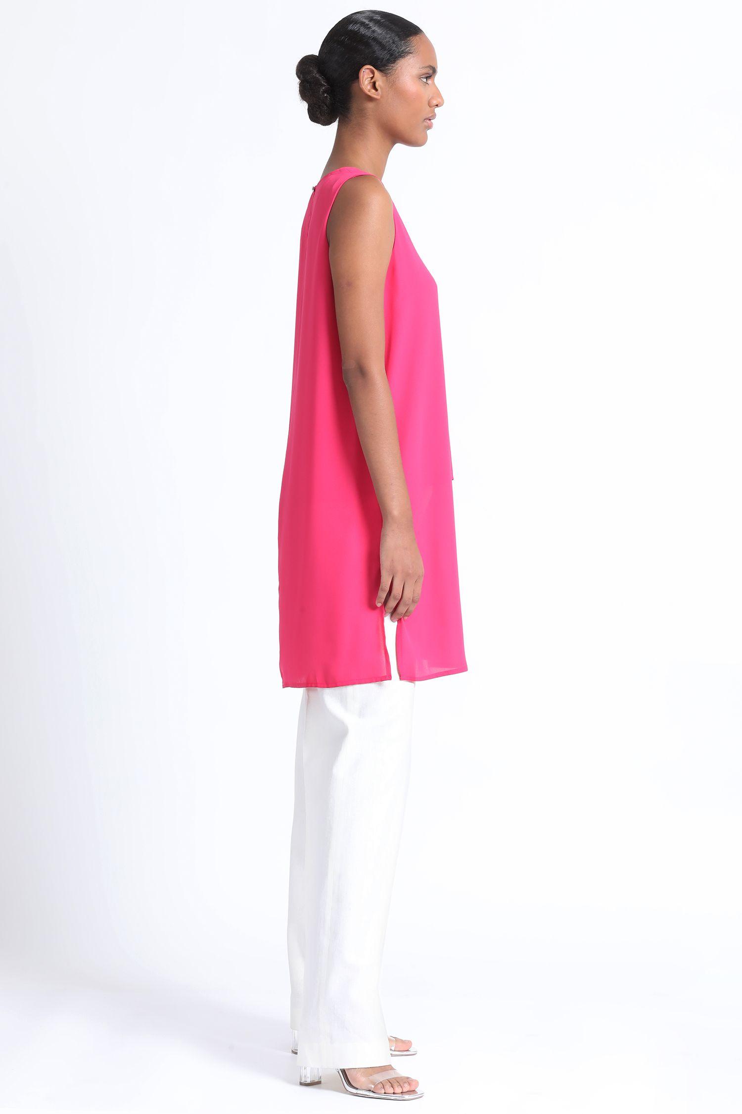 Blusa Doble Capa Fucsia Liola-3