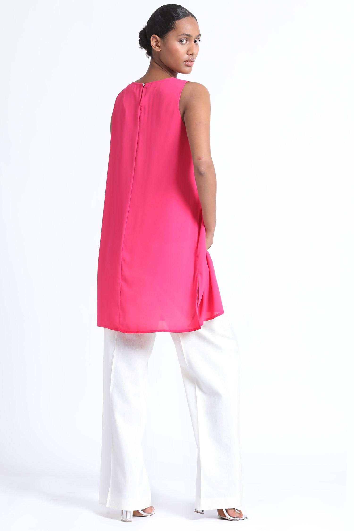 Blusa Doble Capa Fucsia Liola-4