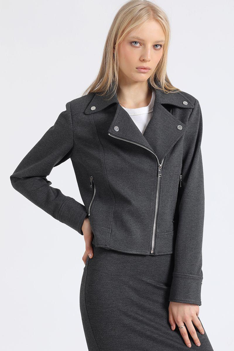 Chaqueta Biker, Gris Liola-6