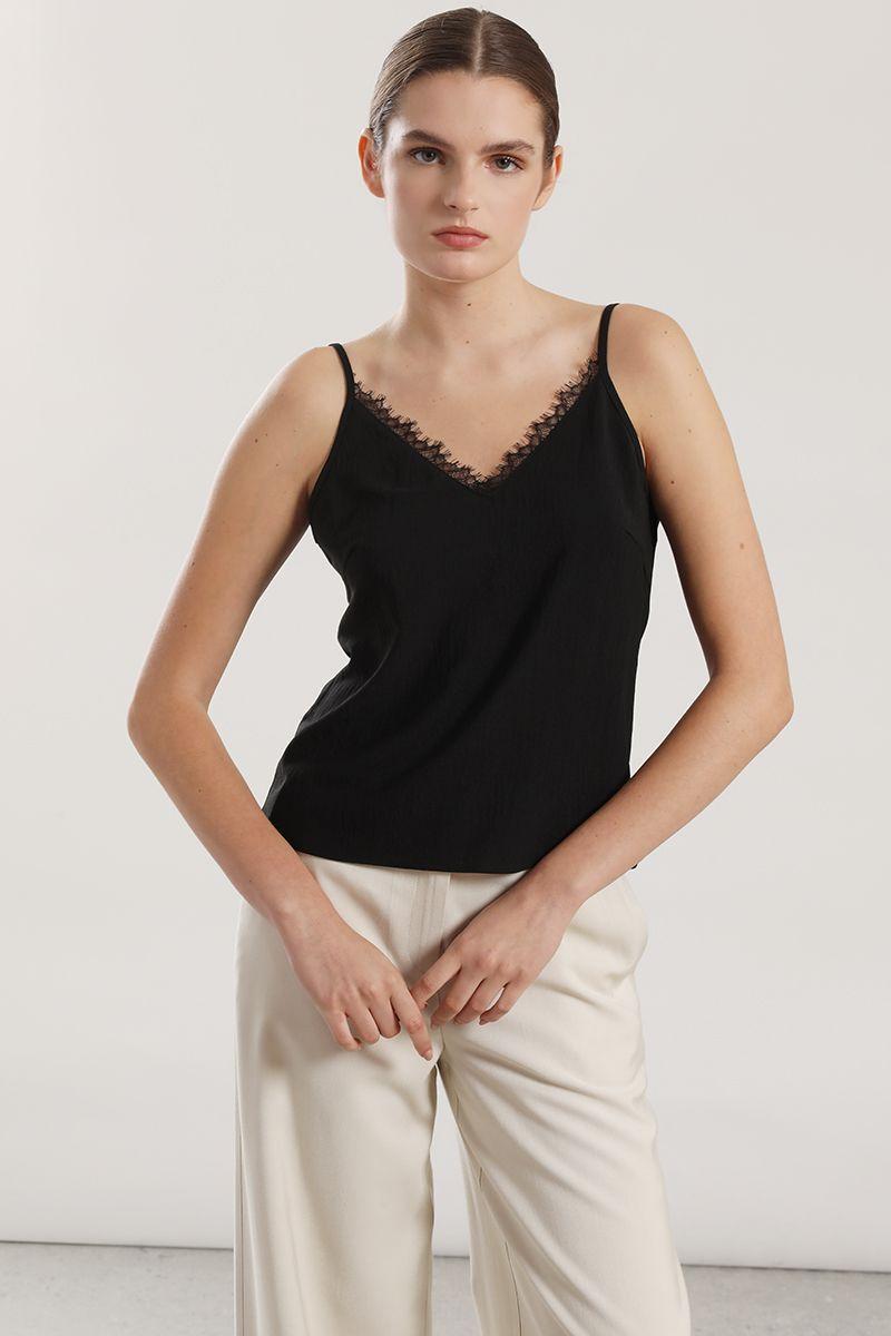 Top lencero lazo mujer Liola negro-4