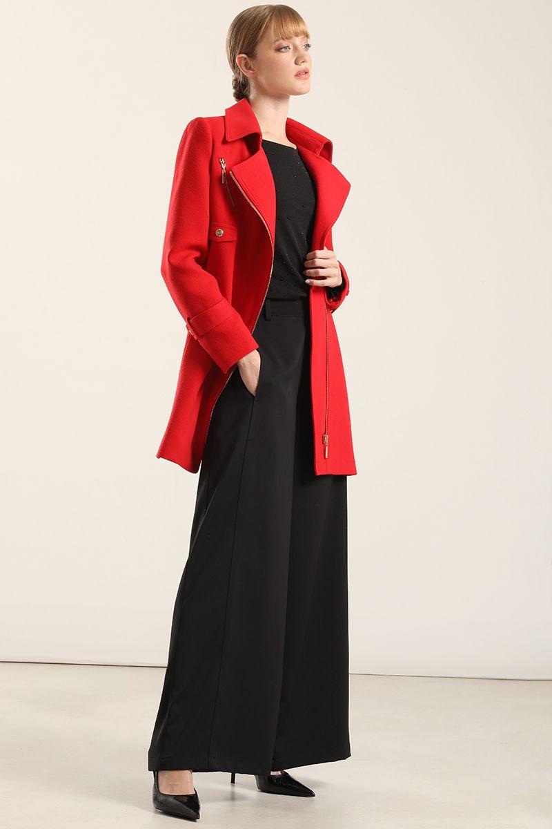 Abrigo Biker, Muflon Rojo Liola-1