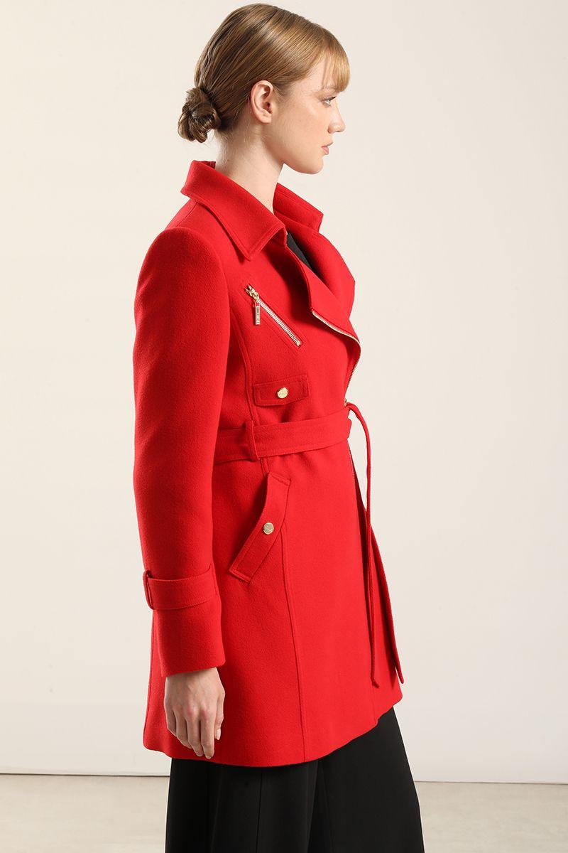 Abrigo Biker, Muflon Rojo Liola-3