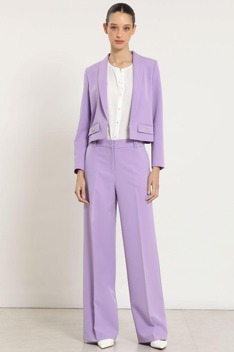 Pantalon ancho basico, lila Liola-3
