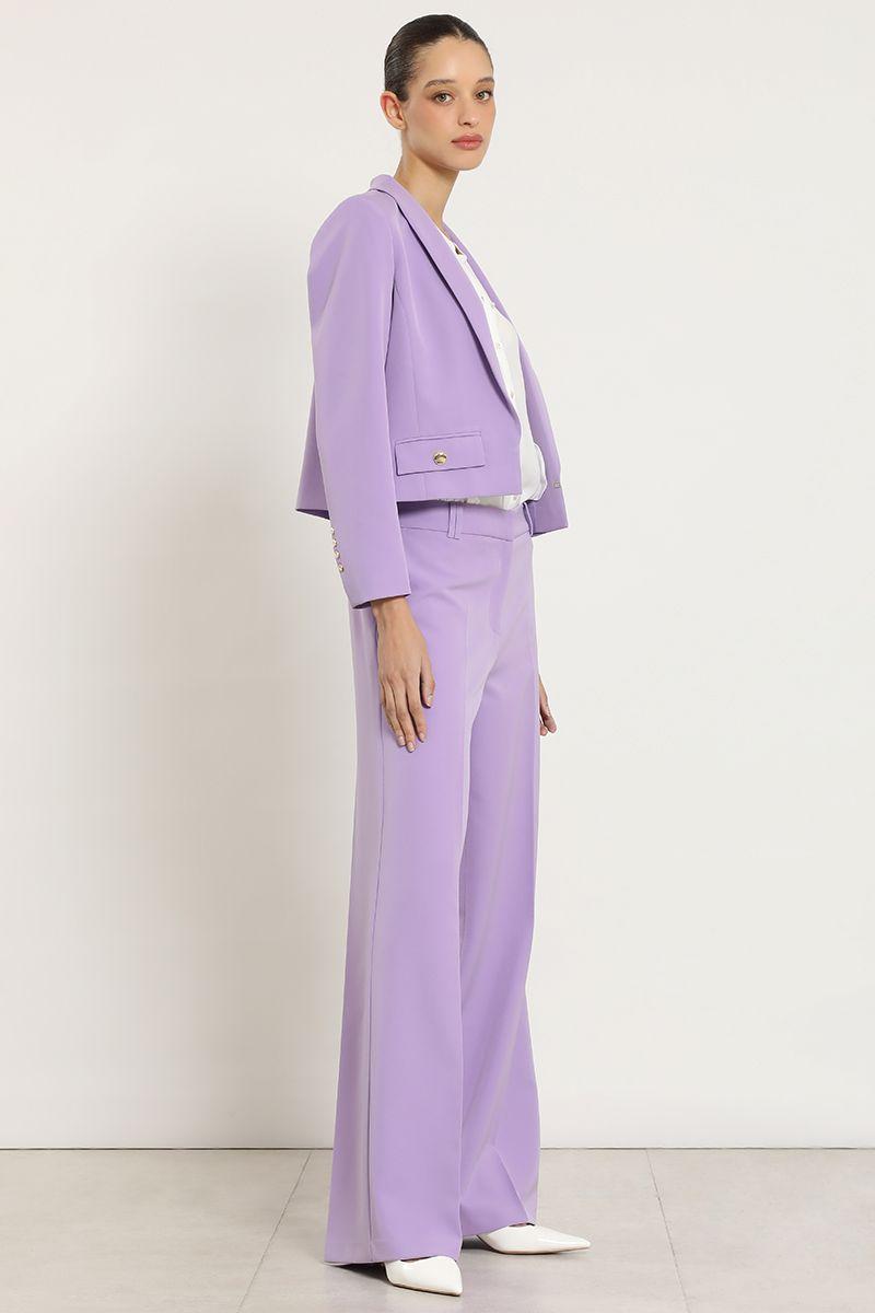 Pantalon ancho basico, lila Liola-6