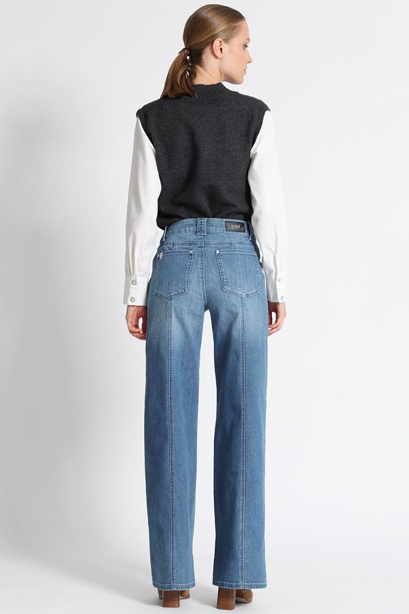 Jeans Tiro Medio Celeste Liola-4